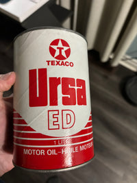 Texaco URSA ED Oil Can (Quart) (FULL) and clean