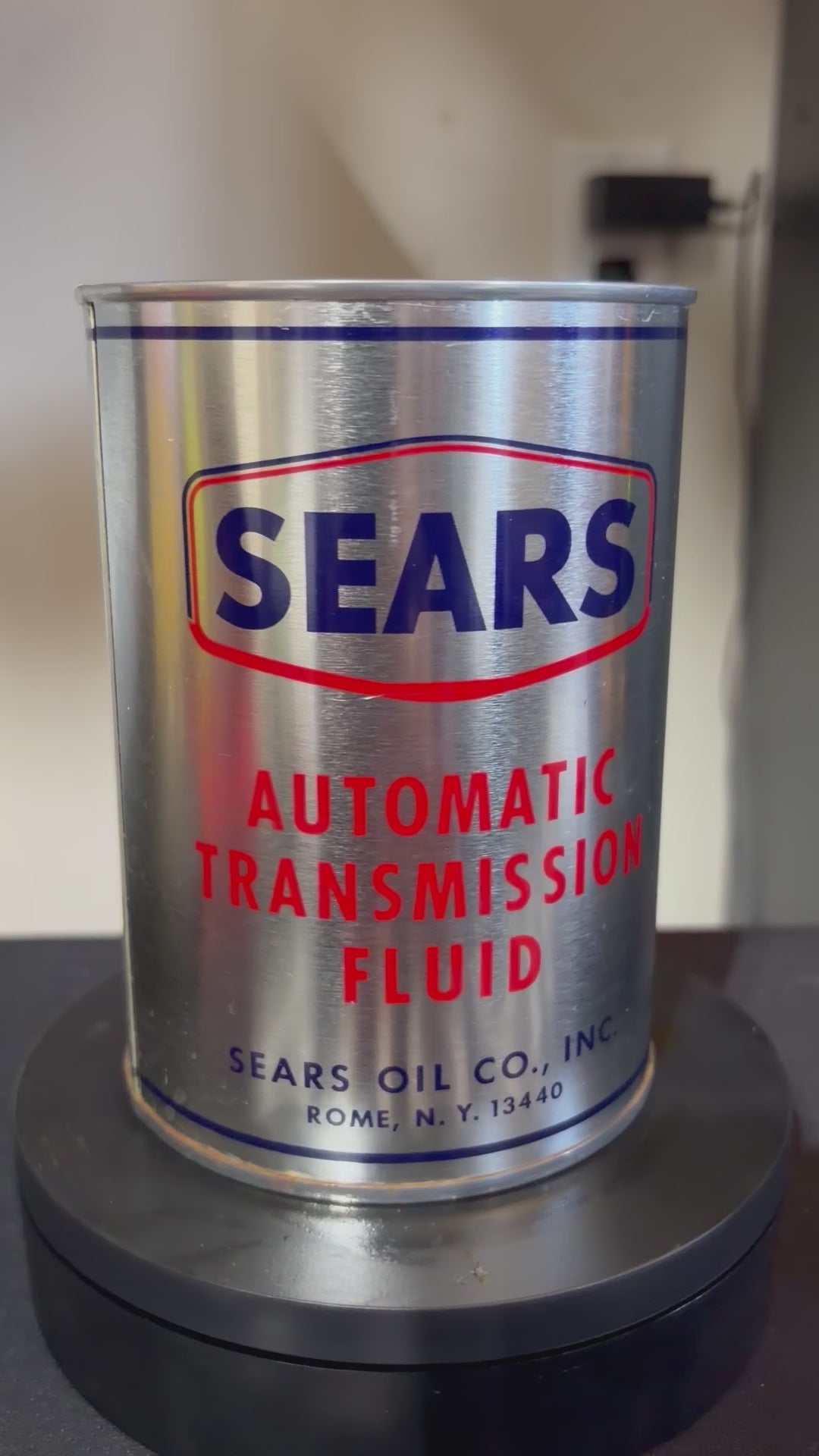 Sears NOS (never filled) Automatic Transmission Fluid Oil Can