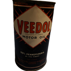 Veedol 100% Pure Pennsylvania Oil Can (Black and Cream) (Quart) no lid
