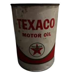 Texaco Motor Oil Can Metal (Full)