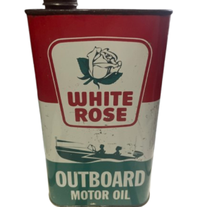 White Rose Outboard and Power Motor Oil Can (Quart)