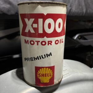 Shell X-100 Oil Can (Quart)