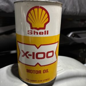 Shell X-100 Oil Can (Quart)