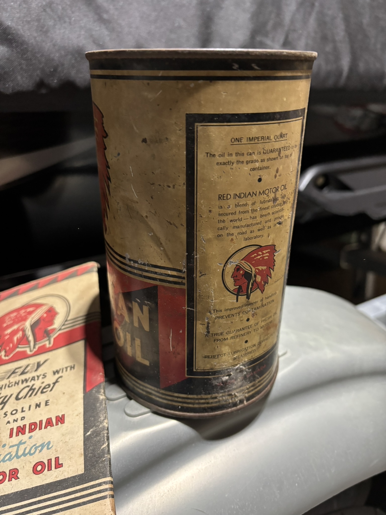 McColl Frontenac Red Indian Oil Can and Red Indian Map - Image 2