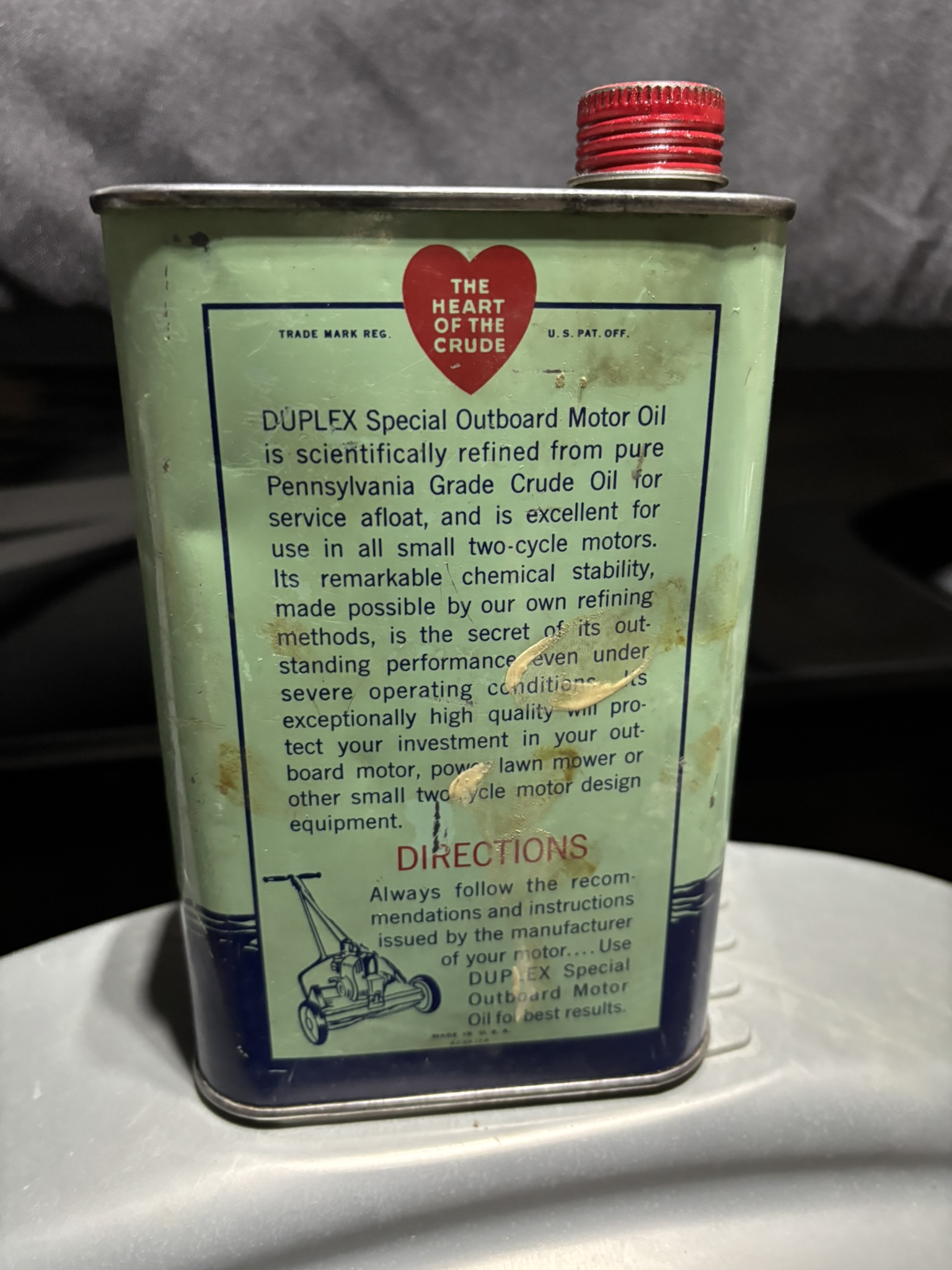 Duplex Outboard Oil Can (Quart) - Image 3