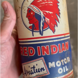 Red Indian Aviation Oil Can (Quart)